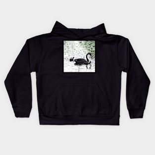 Black Swan and Cygnets Kids Hoodie